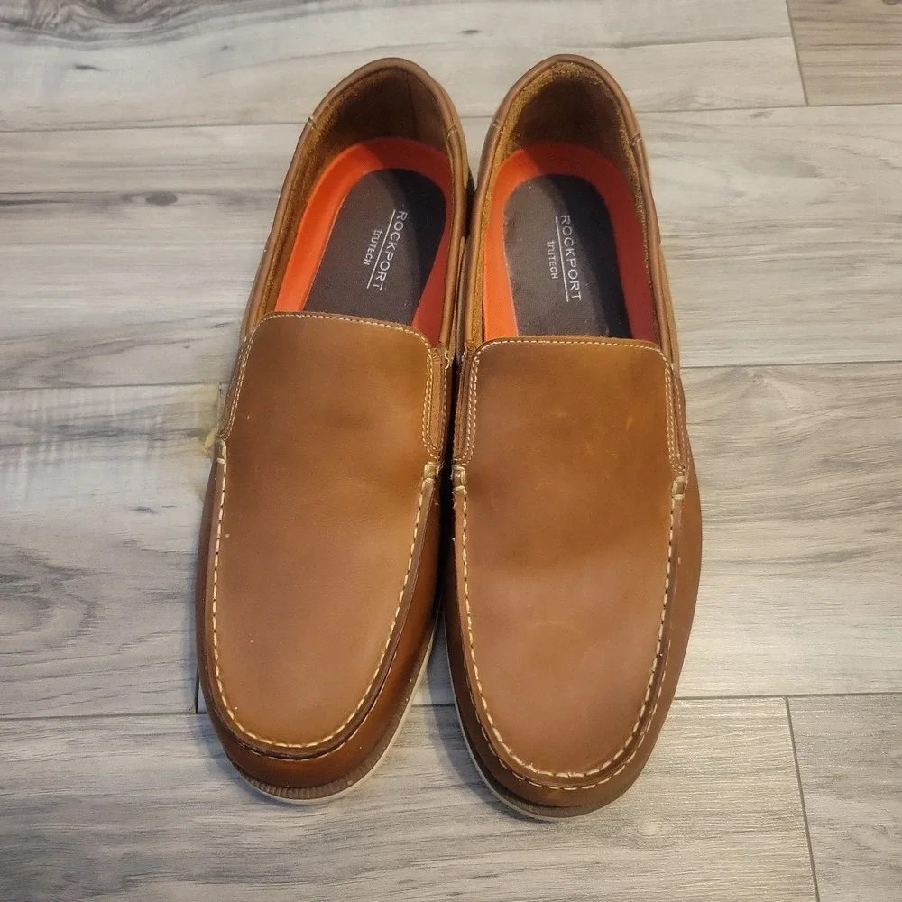Rockport  Shoes Mens 11.5 Brown Slip-On Leather Loafer